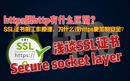 浅谈SSL证书，SSL的工作原理，为什么说https更加的安全？