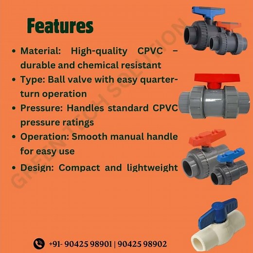 CPVC Ball Valves Brand : Astral , Supreme
