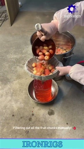The Liquid Looks Like Pure RUBY Gems! 💎 Watch Her Filter The Homemade Fruit Wine! #satisfying