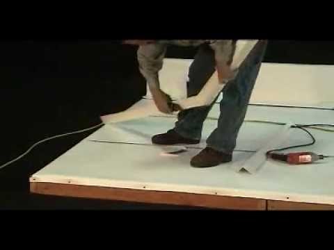 Flat roof Installation - Drip edge PVC clad metal installation.