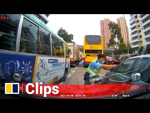 Dash cam shows Hong Kong police in wild car chase with illegal driver in Sha Tin