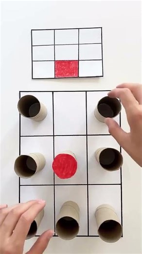 Fun DIY Tic-Tac-Toe Game with Recycled Cardboard Tubes