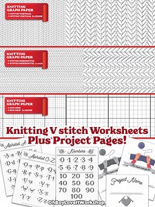 Knitting Stitch Paper Worksheets, V Stitch Blank Sheets for Templates and Coloring, Letter and A4 Size, Alphabet, Number Guides and More. - Etsy