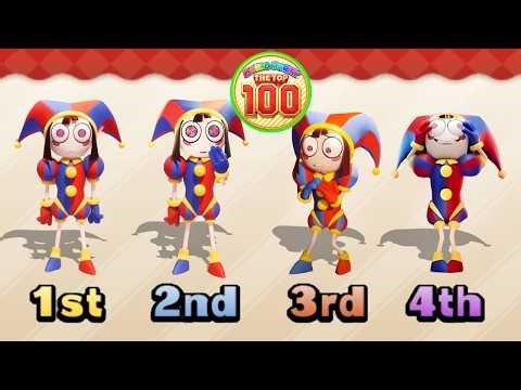 Mario Party 100 Minigame Collection Minigame - Pomni vs Mario vs Wario vs Daisy
