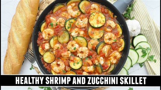 Healthy shrimp and zucchini skillet | Quick & easy one-pan recipe