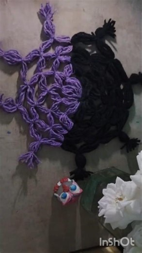 DIY yarn 🧶table mat making tutorial #viralvideo #artwork #crafting