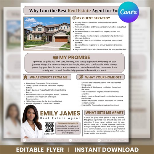 Real Estate Introduction Flyer, Realtor New Agent, Realtor Introduction Letter, Realtor Farming, Real Estate Marketing, Canva Editable - Etsy