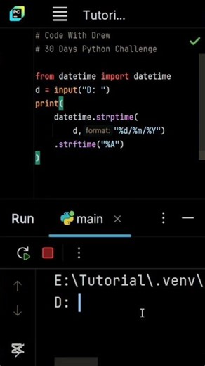 Day 4 - Python 30-day Coding Challenge (Date time Module) #pythonchallenge #coding #python #shorts