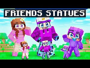 Dash vs FRIENDS STATUE House Battle in Minecraft!