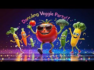 Dancing Veggie Party | Fun Kids Dance Song | Learn Vegetables Names & Colors | Nursery Rhymes