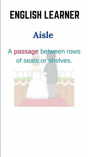 English Word - Aisle - Meaning With An Example #englishwords #english #asile