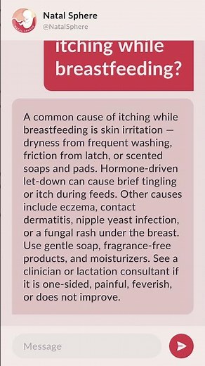 What causes itching while breastfeeding?