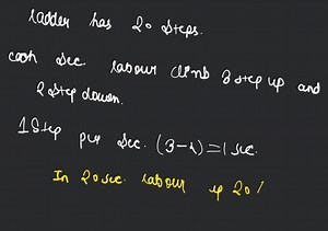 2→ A ladder has 20 steps. A labour har to Carry some weight to ... | Filo