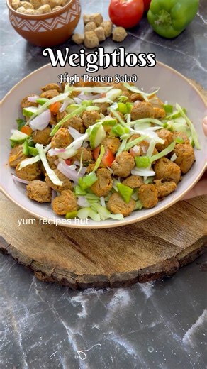 High Protein Salad #shorts #shortsfeed #highprotein #weightloss #viral #trending #food #recipe