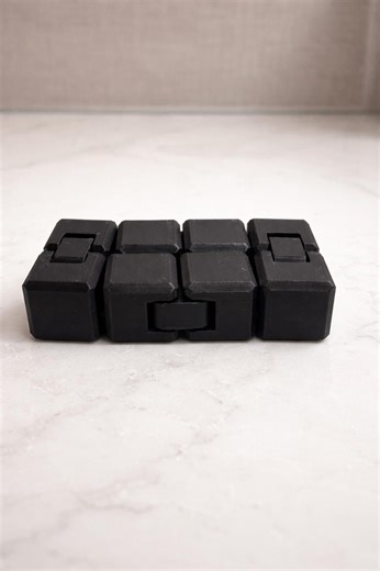 Infinity Cube Fidget Toy 3-pack - Black | Addictive Stress Relief - Etsy
