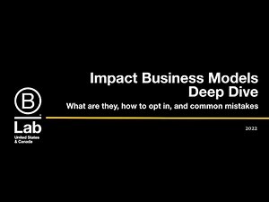 Impact Business Models Deep Dive