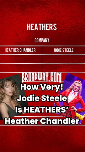 Broadway.com on Instagram: "VERY exciting news! Jodie Steele returns as Heather Chandler for a limited engagement through the end of January. Find your tickets now to see HEATHERS’ original West End star by tapping over to Broadway.com ❤️ 📸: Pamela Raith #heathers #jodiesteele #heatherchandler"