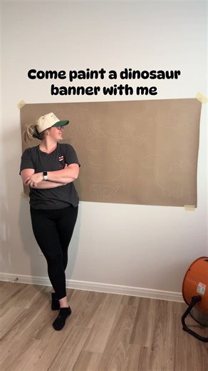 Create a Hand-Painted Dinosaur Banner for Events