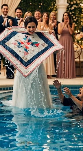 At my grandson's lavish wedding, the bride picked up the quilt I made and burst into laughter in front of 400 guests, saying she'd stash it in the basement. She had no idea that what my grandson did next didn't just end the wedding—it cost her the entire family fortune. I couldn’t afford a fancy gift for my grandson Liam’s wedding. But I had time, love, and memories. I spent weeks crafting a quilt, using fabric I’d saved for years. There was Liam’s baby blanket, a piece of my late husband's shir
