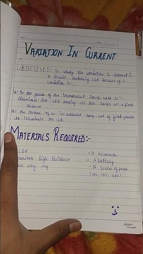 physics project file class 12th To study the change in current flowing in a circuit containing LDR..