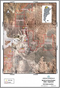 Arena Minerals Discovers 275 Metre Aquifer Averaging 441 mg/l Lithium at Fortuna II Claim Block and Provides Sal De La Puna Project Drill Update