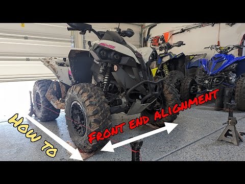 Easy front end alignment on a Can Am Renegade or Outlander atv