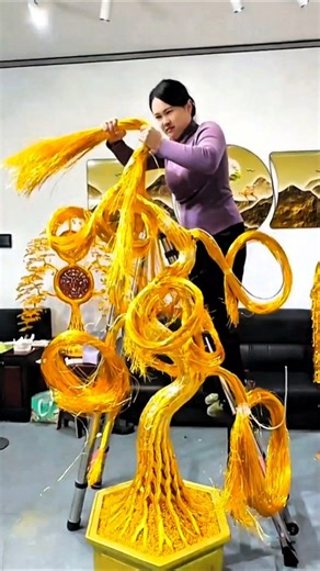 Golden tree 😱 #beautiful #art #funny #song #music #painting #oilpainting #trend #omg #reels #tiktok