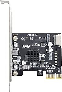 CY Card 5Gbps Type-E USB 3.1 Front Panel Socket & USB 3.0 20Pin to PCI-E 1X Express Adapter for Motherboard