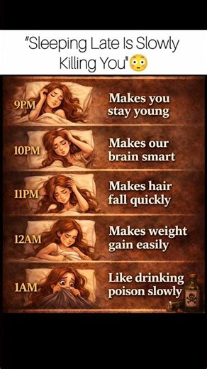 “Sleeping Late Is Slowly Killing You"😳
