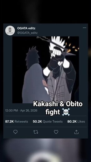Kakashi & Obito fight☠️ #shorts #anime #viral