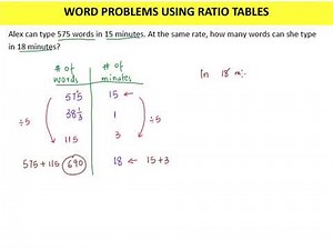 Word problems with ratio tables - 2