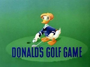 迪士尼动画唐老鸭唐老鸭打高尔夫 Donald's Golf Game.1938.重制版标题卡第一版