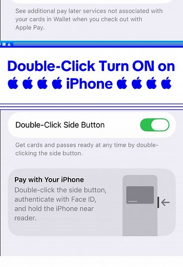 Turn On Double-Click Side Button for Apple Pay on iPhone