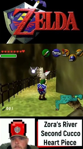 OOT Zora's River Second Cucco Heart Container Piece