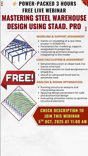 Mastering Steel Warehouse Design Using STAAD. Pro I #structuredesign