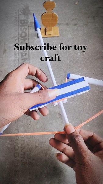 DIY Paper Crossbow Craft: How to Make a Working Paper Bow and Arrow #short #video #viral #subscribe