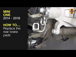 Replacing the rear brake pads on the Mini Cooper One