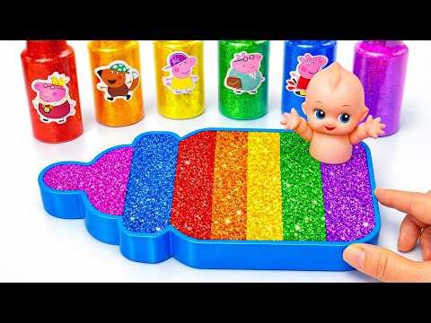 Satisfying Video | DIY How to Make Colored Baby Botlle Slime Pool in to Glitter Slime Colors ASMR
