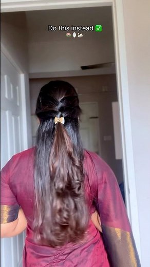Try this hairstyle with saree🪷🪞🦢#hairstyle #dailyshorts
