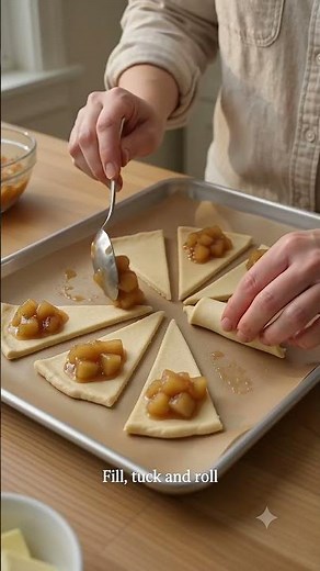 Easy 5-Ingredient Cinnamon Apple Crescent Rolls #easyrecipes #shorts #dessert