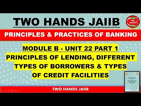 JAIIB PPB MODULE B UNIT 22 PART 1 I PRINCIPLES AND PRACTICES OF BANKING I TWO HANDS JAIIB I JAIIB