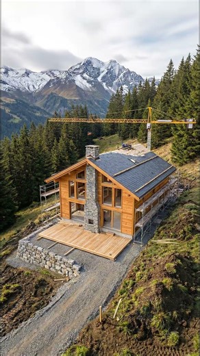 This cozy mountain chalet will make you quit your job 🏔️🪵