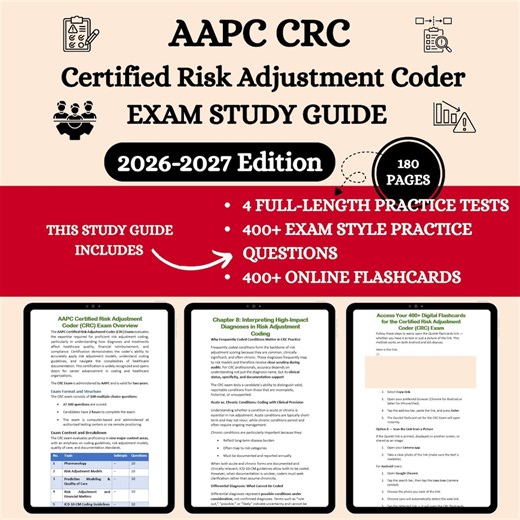 Aapc Crc Exam Review 2026 | Crc Study Guide | Crc Exam | Crc Ebooks | Aapc Crc Flashcards | Aapc Crc | Crc Exam Prep | Crc Notes - Etsy Singapore