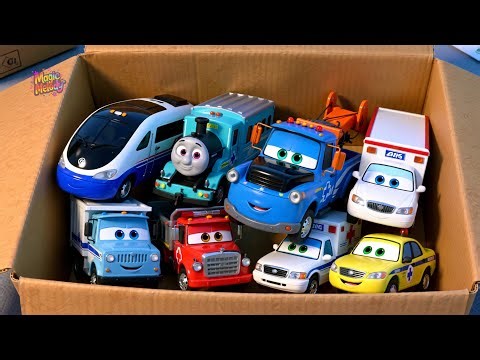 Toy Cars Tumble Out of the Box! 📦 | Police Car, Fire Truck, Ambulance & More | Kids Songs