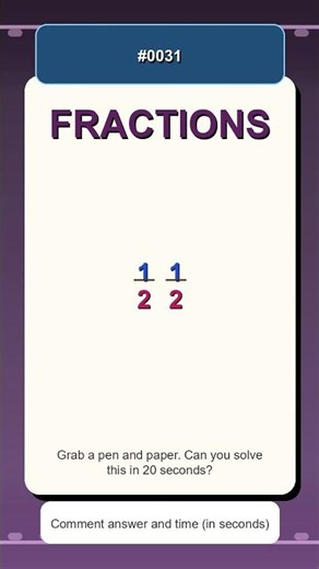 1/2 __ 1/2 | Quick Fractions Practice | Comparing Fractions