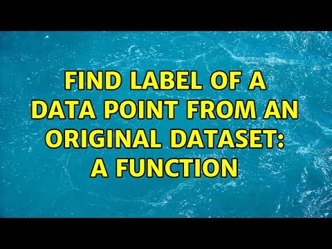 find label of a data point from an original dataset: a function