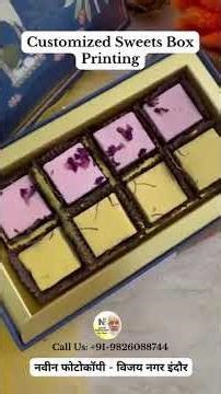 Sweets Box Printing in Indore | Navin Photocopy Vijay Nagar Customized Packaging