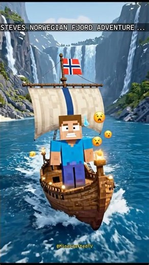 Steve's Epic Viking Voyage! ⛵️🌊 #Shorts