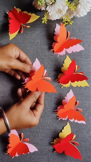 How To Make Simple Butterfly Craft🦋 #shorts #youtubeshorts #diy #butterfly #trending