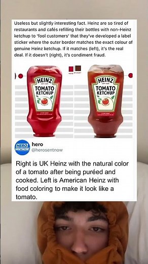 The Heinz ketchup label color trick